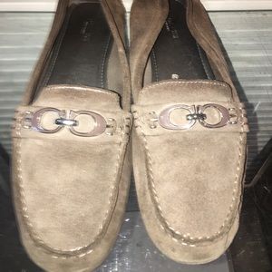Coach tan suede loafers in sz10